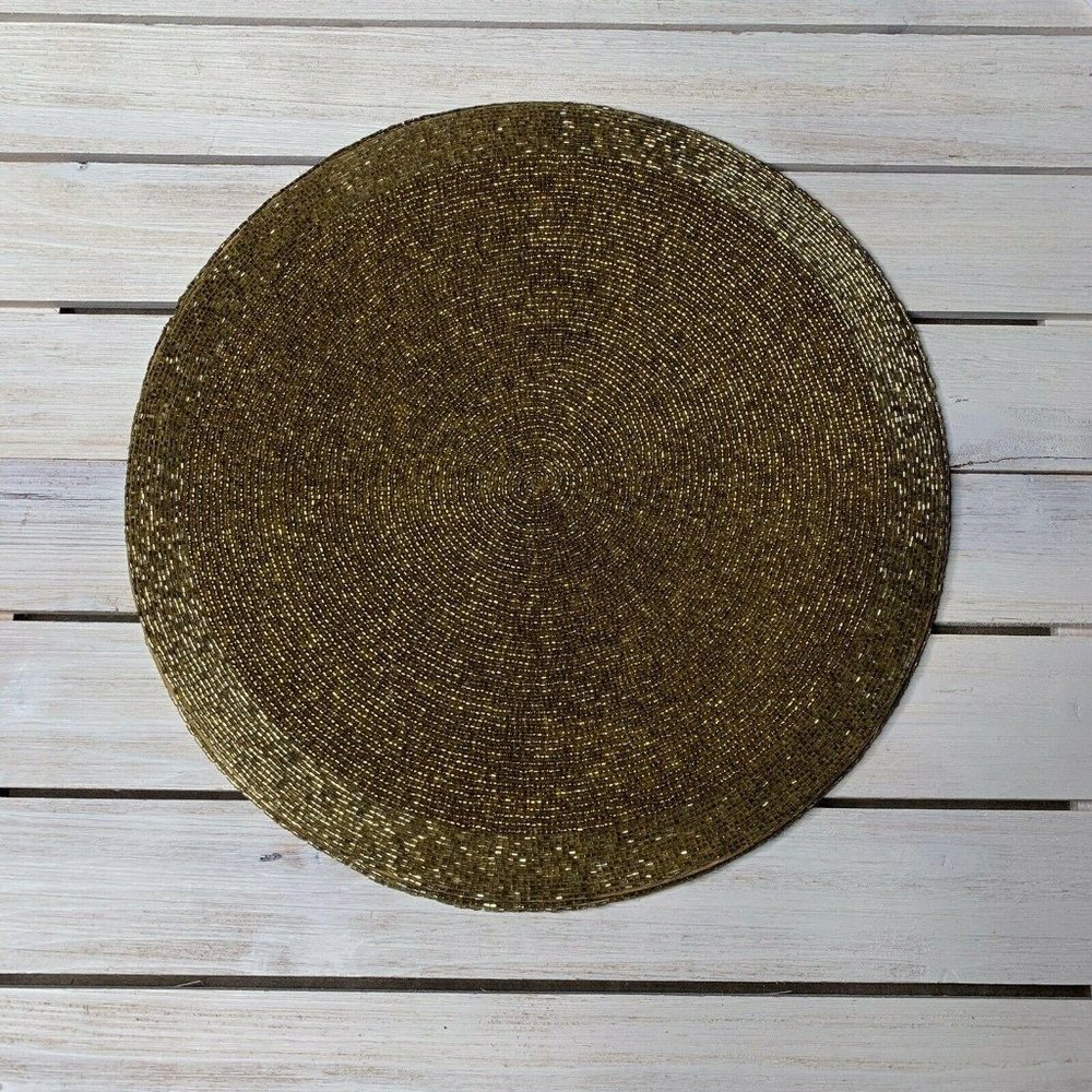 Nicole Miller Home 15″ Beaded Charger Plac…